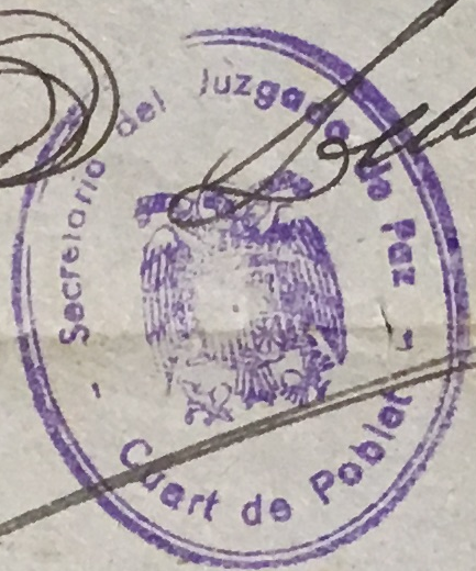 Secretaría Juzgado de Paz 1950